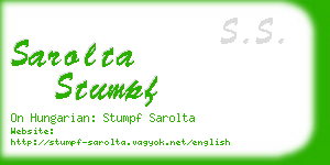 sarolta stumpf business card
